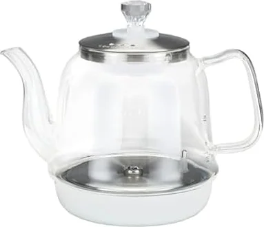IwaiLoft 急速沸騰 電気ケトル 800ml 耐熱ガラス ガラスケトル 1000W カフェケトル 電気ポット 温度調節 保温機能 静音 自動給水 コーヒーケトル ゆわかしケトル 小型 おしゃれ ガラスティーポット ティーケトル 湯沸かしケトル 湯沸かしポット 空焚き防止 自動電源OFF(ガラスポットのみ-iwp-dkt1350)