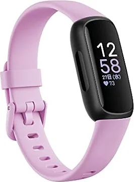 Fitbit Inspire 3 フィットネストラッカー ライラックブリス／ブラック スマートウォッチ/iPhone対応/アンドロイド対応/最大10日間のバッテリー/心拍計/睡眠スコア [日本正規品]