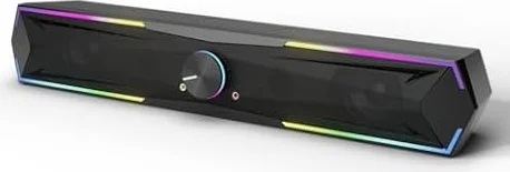 Kstime【最新Bluetooth5.4 & USBダイレクト】PCスピーカー サウンドバー 10W RGB ゲーミングスピーカー 六つのスピーカーユニット 二重対称インバーターチューブ ステレオ 大音量&豊かな低音 ラップトップ、タブレット、スマートフォンに対応、USB給電式のパソコンスピーカー