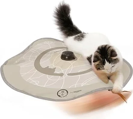 by Amazon 猫壱 猫用電動おもちゃ キャッチ・ミー・イフ・ユー・キャン2 キャットサークル柄 (Amazon限定デザイン)