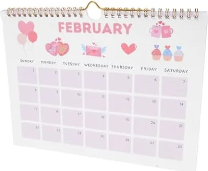 ノーブランド品 2026年1月から12月までの壁掛け月間プランナー 紙製ツインコイル綴じで破れにくくページめくり簡単 家庭やオフィスのキッチンや学校向けのモダンでミニマリストな年間スケジュール管理