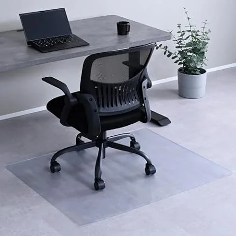 山善(YAMAZEN) チェアマット 椅子 マット 傷防止 シート ゲーミング 100×80cm 1.5mm厚 拭くだけお手入れ チェアーマット 床保護 透明 床 クリア CFM-1080(P)