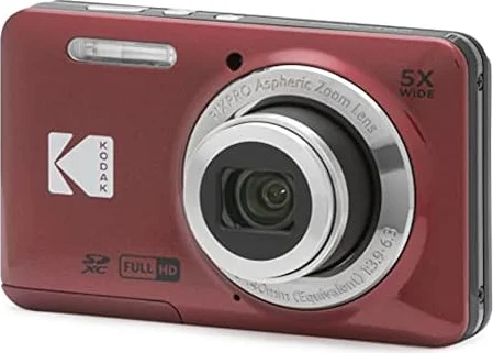 KODAK (コダック) PIXPRO 使いやすい ズーム FZ55-RD 16MP デジタルカメラ 光学5倍ズーム 広角 28mm 2.7インチ液晶画面 (レッド)