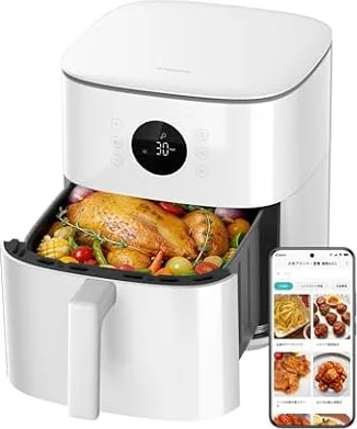 Xiaomi シャオミ エアフライヤー 6.5L大容量 家庭用 40℃～210℃温度調整可能 専用レシピ付き 食洗機対応 ヘルシー PSE認証済み