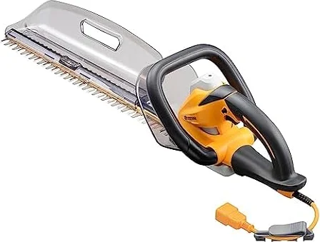 京セラ(Kyocera) 旧リョービ ヘッジトリマー 刈込幅500mm HT-5043 666711A イエロー/ブラック 【超高級刃(厚刃)でハイレベルな切れ味&パワー クラッチ機構で刃物保護】 クズ侵入防止機構 ディンプルブレード 刈込幅500mm 最大切断径20mm 全刃3面研磨