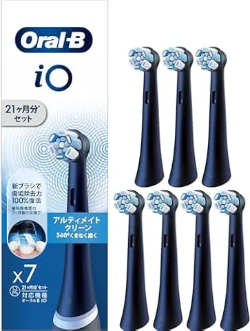 ブラウン 替えブラシ オーラルB iO 正規品 アルティメイトクリーン 1.5年分 (7本) 【iOシリーズ専用】 iORBCB-7EL ブラック 【Amazon.co.jp 限定】