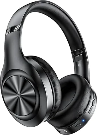 【2026最新のBluetooth5.4】ヘッドホン bluetooth ワイヤレスヘッドホン ANCノイズキャンセリング 最大60時間再生 3EQモード オーバーイヤーヘッドホン 有線無線両用 マイク内蔵 3.5mmケーブル付き 通話対応 IPX7防水 装着が快適で軽量/防漏音/折りたたみ可能です/ゲーム/テレワーク/通学通勤/スポーツ/音楽用iPhone/Android対応(高級黒)