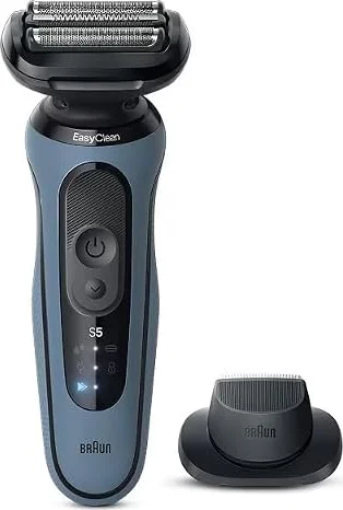 ブラウン メンズシェーバー シリーズ5 アズールブルー 防水 充電式 52-A1200s
