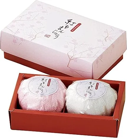日本ユーテンシル(NIPPON UTENSIL) ハンドタオル 紅白まんじゅう 元祖お菓子なタオル総本舗 慶事菓子 詰め合わせ 2枚入 TFG0702802