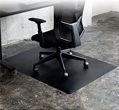 山善(YAMAZEN) チェアマット 椅子 マット 傷防止 シート ゲーミング 120×90cm 1.5mm厚 拭くだけお手入れ PVCマット 床保護 床 デスクチェアマット ブラック CFM-120(S)(BK)*