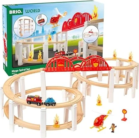 BRIO 木製レール 知育玩具 メガスパイラルセット 対象年齢３歳～ 36114 誕生日 クリスマス プレゼント 室内遊び 男の子 女の子 脳トレ